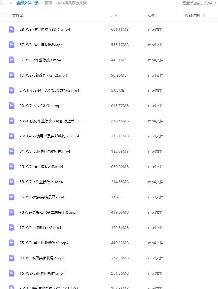 图片[1]-二颗颗二2024国风厚涂头像课【画质还可以只有视频】-画CG